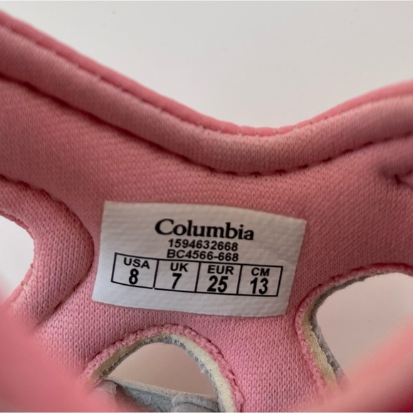 Columbia Little Kids' Pink Coral Techsun Vent Quick-Drying Sandals Size 8 - Picture 5 of 8